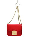 【中古】FURLA◆ショルダーバッグ/PVC/RED/84890【バッグ】