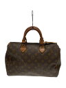【中古】LOUIS VUITTON◆1)スピーディ30_モノグラム・キャンバス_BRW/PVC/BRW【バッグ】