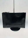 【中古】Calvin Klein◆セカンドバッグ/レザー/BLK/無地【バッグ】