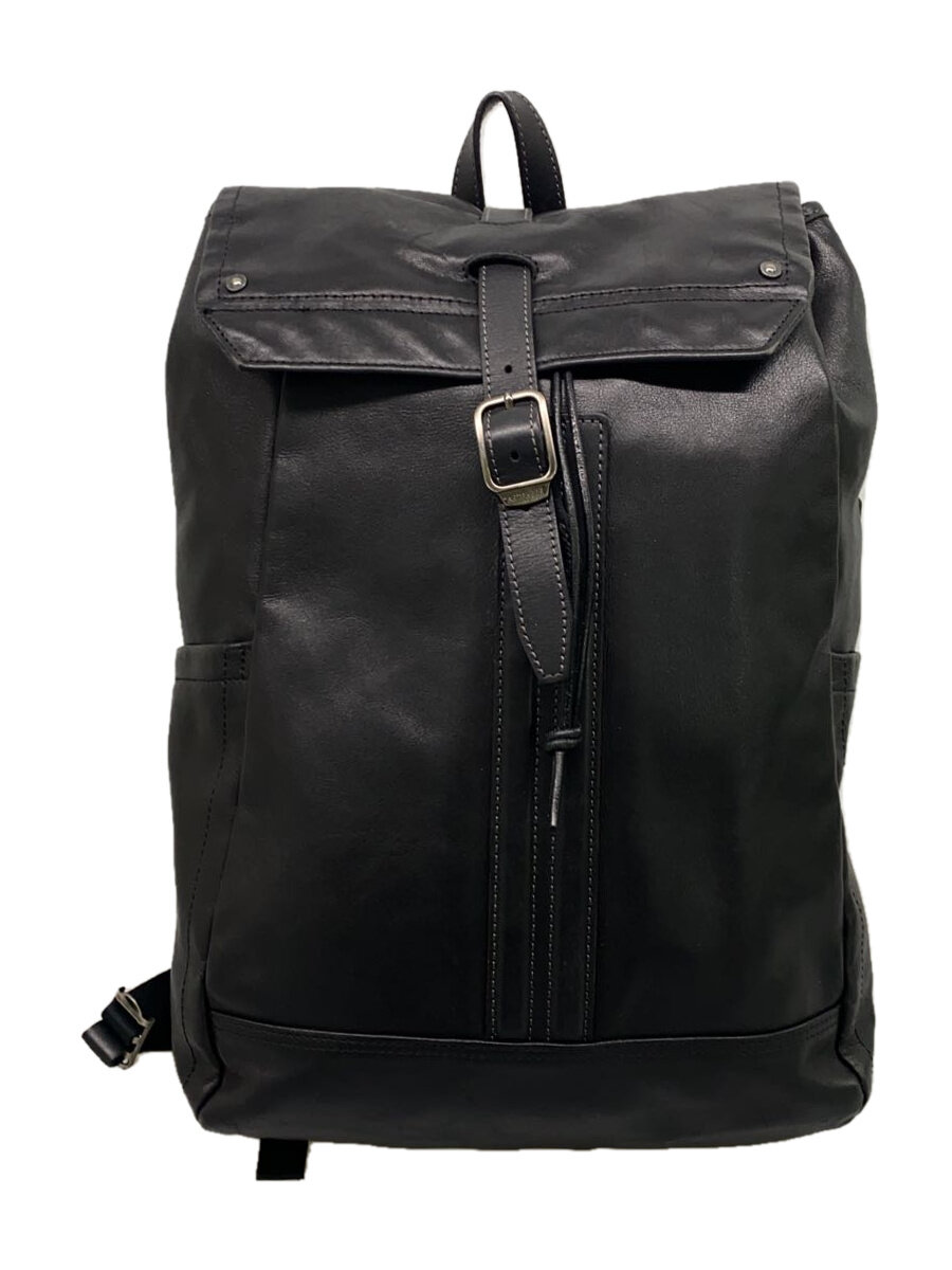 【中古】ARTPHERE◆リュック/レザー/BLK/無地【バッグ】