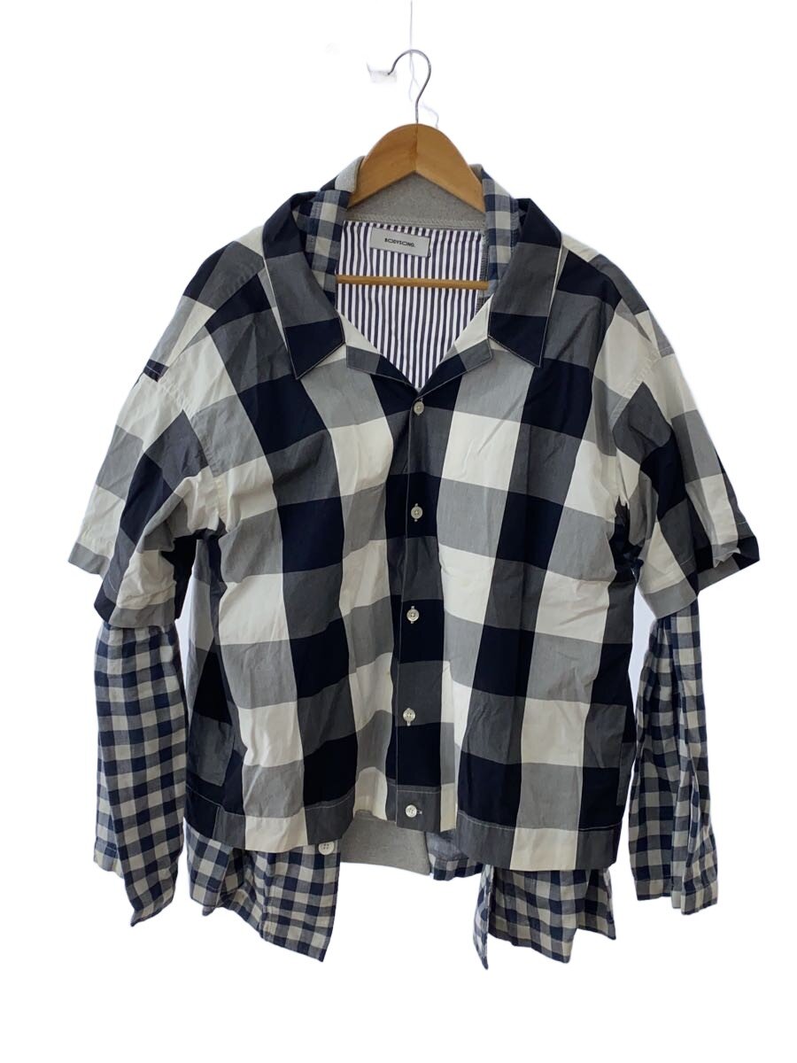 【中古】bodysong.◆レイヤードチェックシャツ/長袖シャツ/--/コットン/チェック//【メンズウェア】
