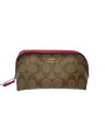 【中古】COACH◆ポーチ/レザー/BEG/総柄/f53385【バッグ】(4)