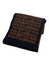 【中古】DOLCE&GABBANA◆マフラー/ウール/BLK/メンズ【服飾雑貨他】