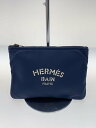 【中古】HERMES◆ネオバンPM/ポーチ/ナイロン/NVY【バッグ】
