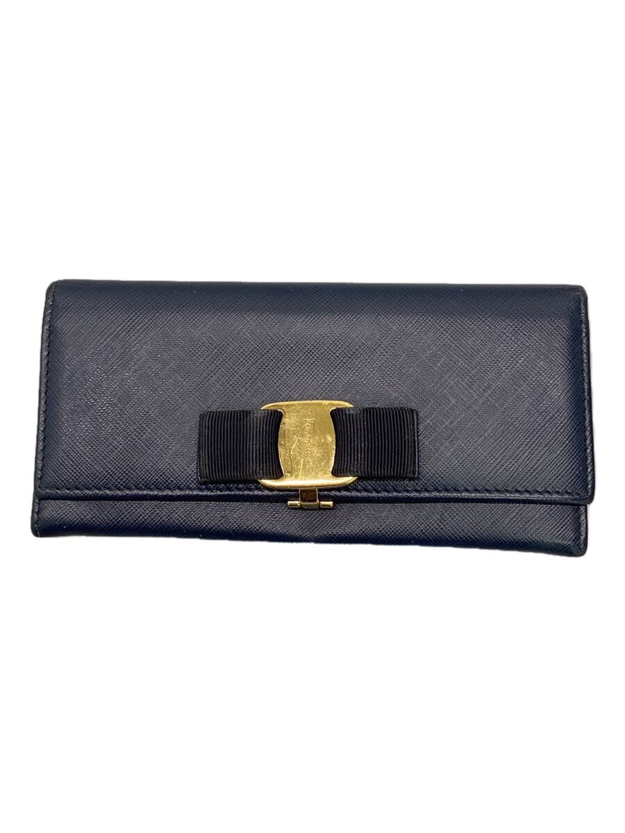 【中古】Salvatore Ferragamo◆長財布/PVC/NVY/レディース【服飾雑貨他】
