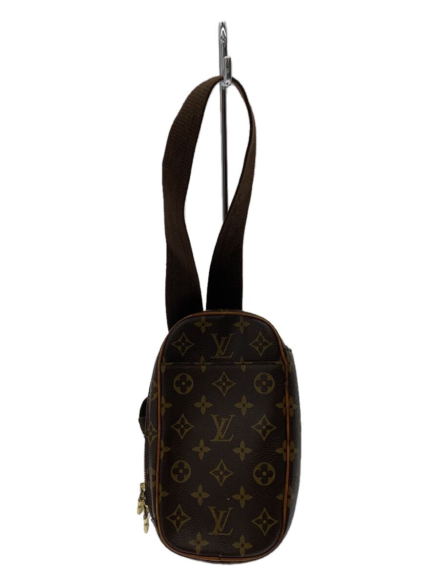 【中古】LOUIS VUITTON◆ポシェット・ガンジュ_モノグラム・キャンバス_BRW/レザー/BRW/モノグラム//【バッグ】