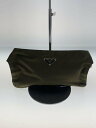 【中古】PRADA◆PRADA プラダ ポーチ/ナイロン/KHK/ウエストポーチ【バッグ】