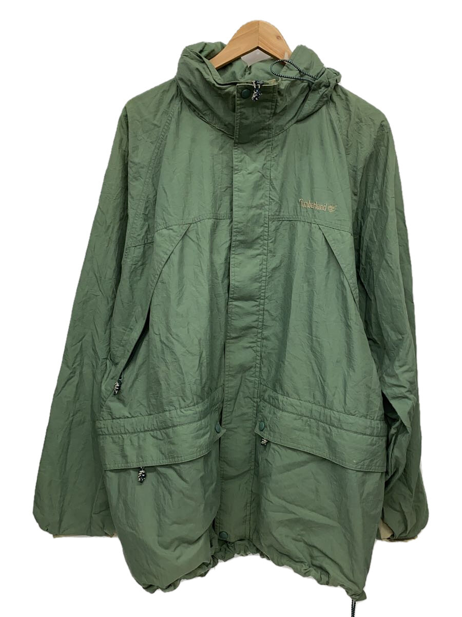 【中古】Timberland◆90s/ナイロンジャケット/XL/ナイロン/グリーン【メンズウェア】