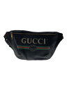【中古】GUCCI◆スモールベルトバッグ/レザー/BLK【バッグ】