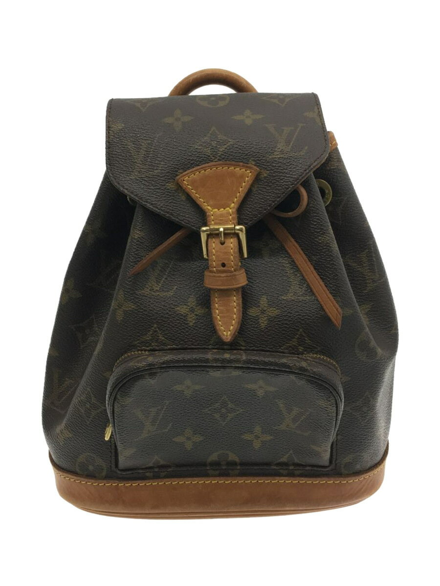 【中古】LOUIS VUITTON◆1)ミニ・モンスリ_モノグラム・キャンバス_BRW/PVC/BRW【バッグ】