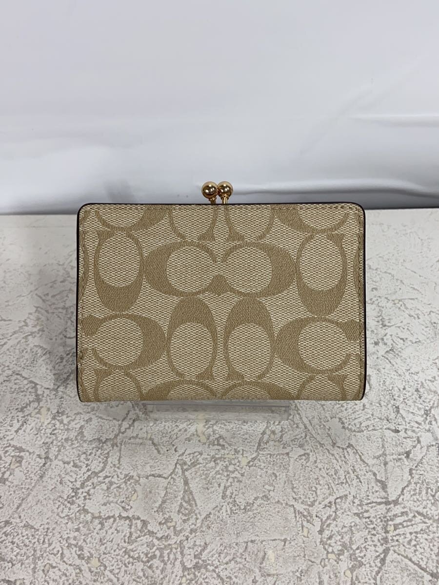 【中古】COACH◆2つ折り財布/PVC/BEG/総柄/レディース/C8724【服飾雑貨他】 2