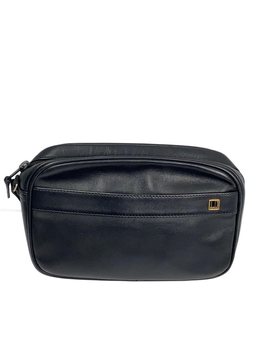 【中古】dunhill◆ポーチ/レザー/BLK/�