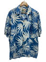 【中古】ParadiseFound◆パラダイスファウンド/アロハシャツ/XL/レーヨン/BLU/総柄/ブルー//【メンズウェア】