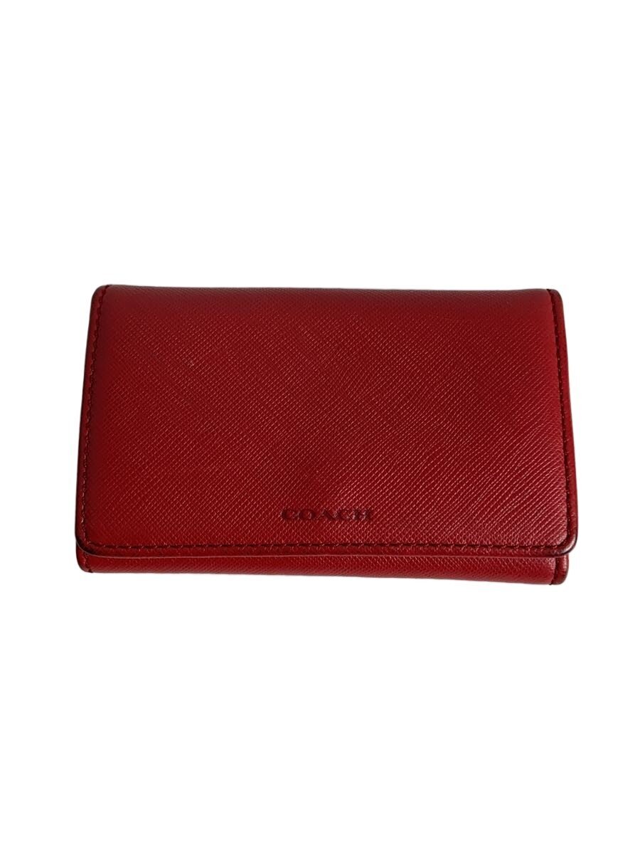 【中古】COACH◆キーケース/PVC/レッド/無地/メンズ/F69816【服飾雑貨他】