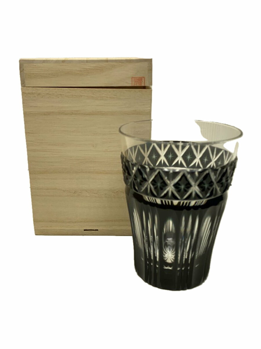 【中古】薩摩びーどろ工芸◆グラス/BLK/041409【キッチン用品】