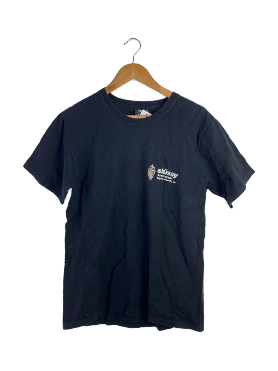 【中古】STUSSY◆Tシャツ/M/コットン/BLK【メンズウェア】