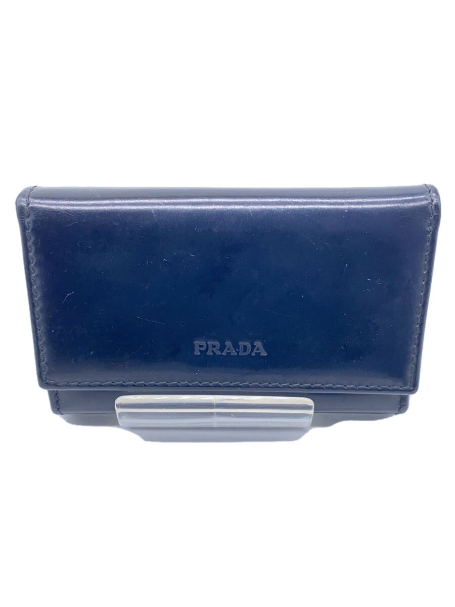 【中古】PRADA◆PRADA/プラダ/キーケース/レザー/BLK/レディース/M222【服飾雑貨他】