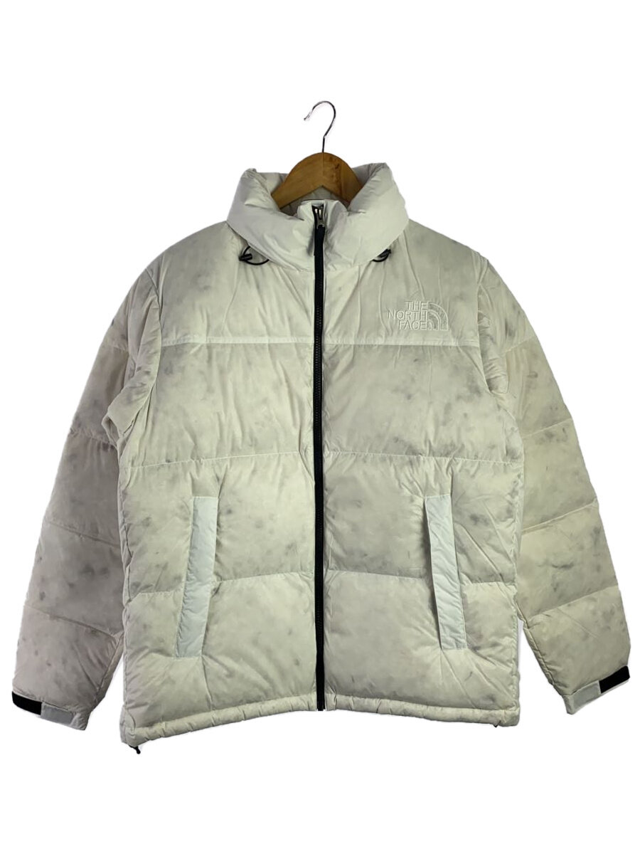 【中古】THE NORTH FACE◆UNDYED NUPTSE JACKET_アンダイドヌプシジャケット/M/ポリエステル/WHT【メンズウェア】