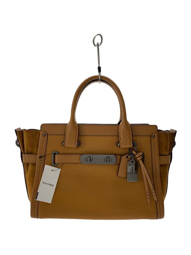 【中古】COACH◆バッグ/フェイクレザー/CML/無地【バッグ】 【中古】COACH◆バッグ/フェイクレザー/CML/無地【バッグ】