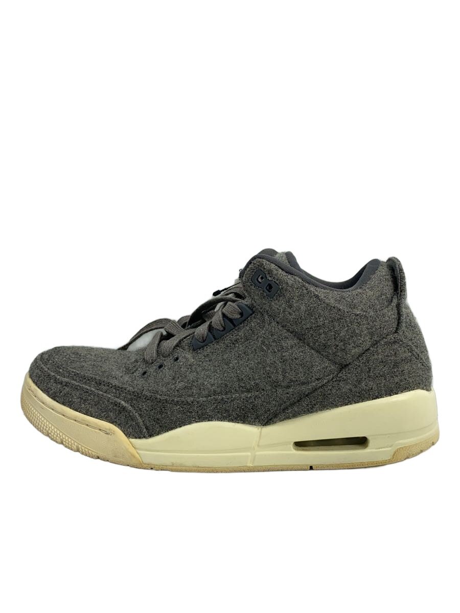 NIKE◆AIR JORDAN 3 RETRO WOOL/エアジョーダンレトロウール/グレー/854263-004/27cm