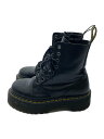 【中古】Dr.Martens◆JADON/8ホール/ジェイドン/レースアップブーツ/サイドジップ/UK4/ブラック/レザー【シューズ】(4)