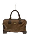 【中古】GUCCI◆ボストンバッグ/レザー/BRW/無地【バッグ】