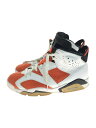 【中古】NIKE◆AIR JORDAN 6 RETRO/エアジョーダンレトロ/ホワイト/384664-145/28cm/オレンジ【シューズ】