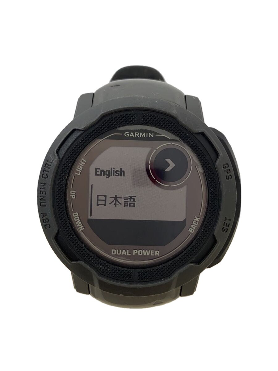 【中古】GARMIN◆腕時計/デジタル/ラバー/GRY/GRY/プラスチック/Instinct 2 Dual Power【服飾雑貨他】