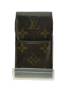 【中古】LOUIS VUITTON◆エテュイ・シガレット_モノグラム_BRW/PVC/BRW/メンズ【服飾雑貨他】