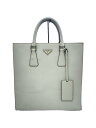 【中古】PRADA◆トートバッグ/ホワイト/2VG079/サフィアーノ【バッグ】(4)