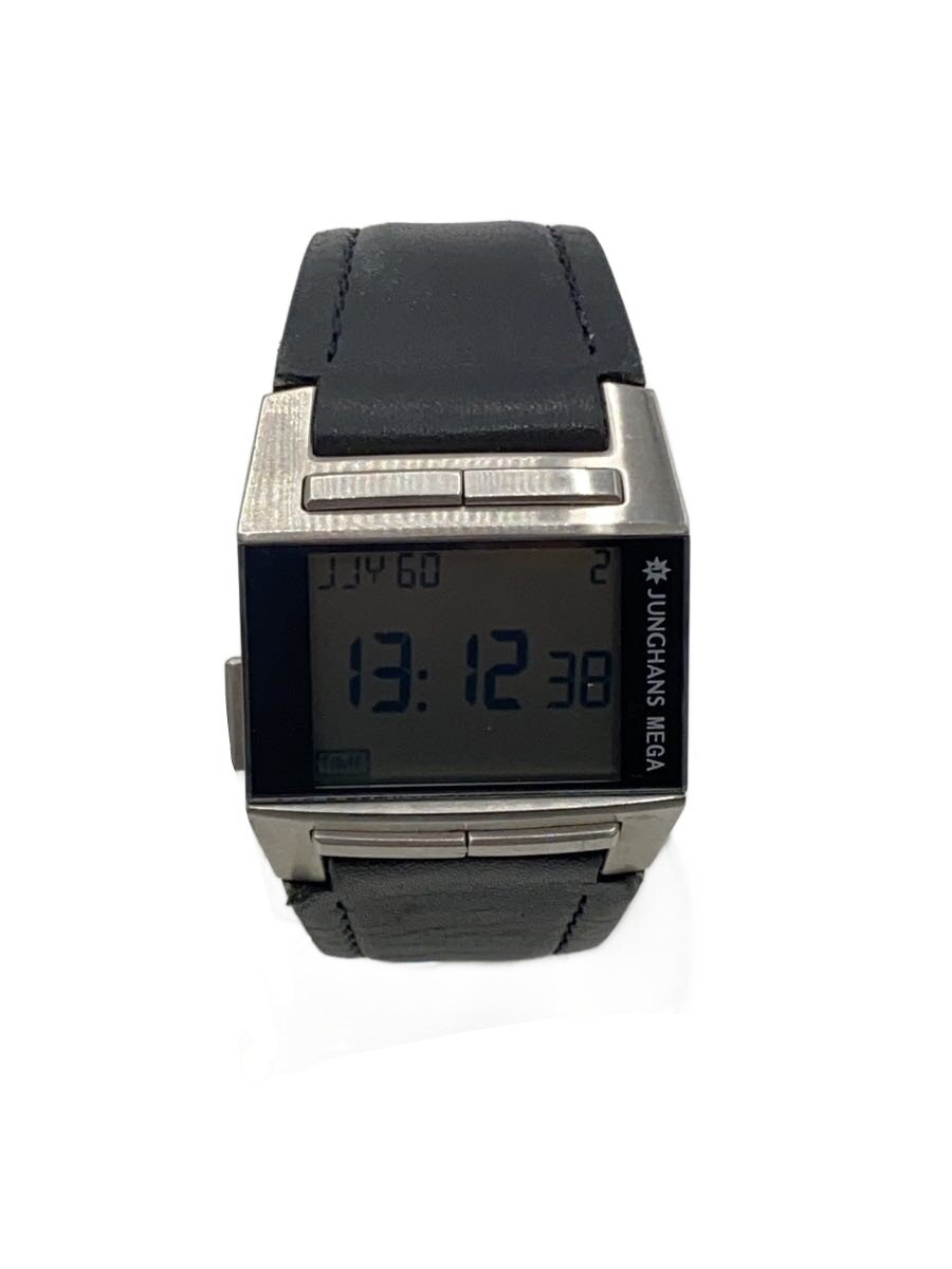 【中古】JUNGHANS◆クォーツ腕時計/デジタル/MEGA1000【服飾雑貨他】