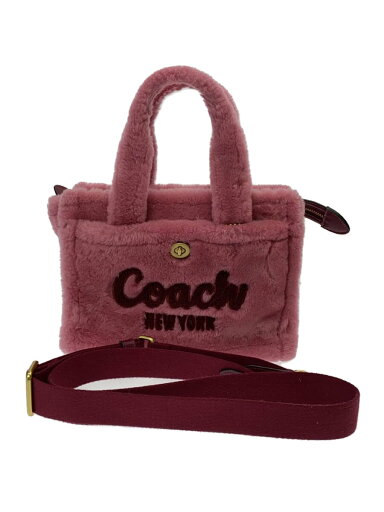 【中古】COACH◆毛羽立ちアリ/ショルダーバッグ/--/PNK/CY384【バッグ】 【中古】COACH◆毛羽立ちアリ/ショルダーバッグ/--/PNK/CY384【バッグ】