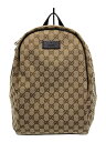 【中古】GUCCI◆リュックサック_GGキャンバス/キャンバス/BEG【バッグ】