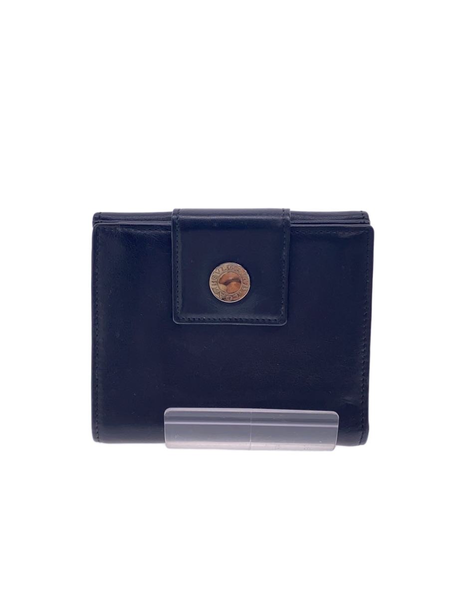 【中古】BVLGARI◆2つ折り財布/レザー