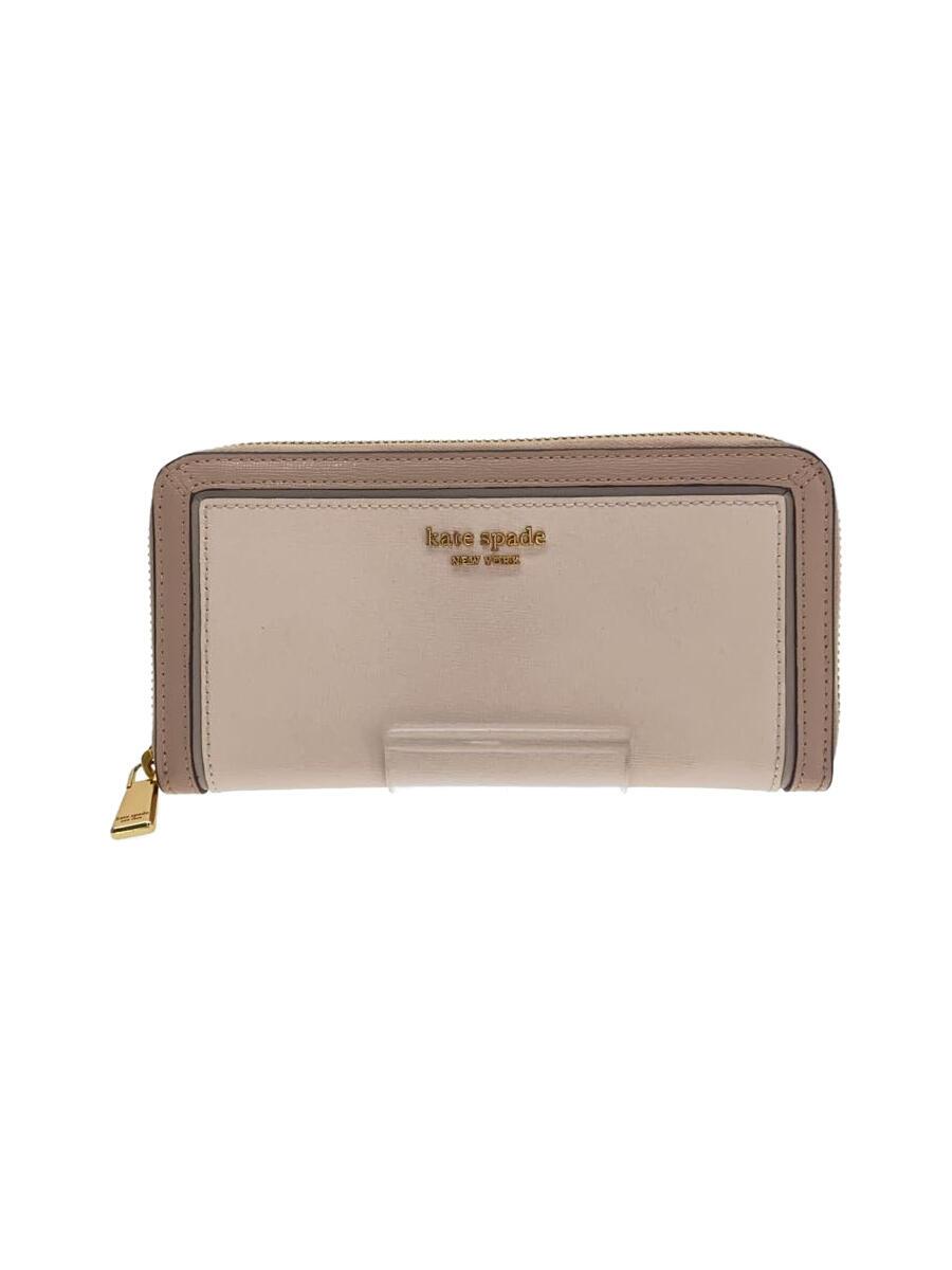 【中古】kate spade new york◆長財布/レザー/PNK/レディース/K8955【服飾雑貨他】