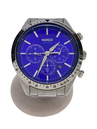 【中古】WIRED◆クォーツ腕時計/アナログ/--/NVY/SLV/ーー/VD53-KT10/電池切れ【服飾雑貨他】 【中古】WIRED◆クォーツ腕時計/アナログ/--/NVY/SLV/ーー/VD53-KT10/電池切れ【服飾雑貨他】
