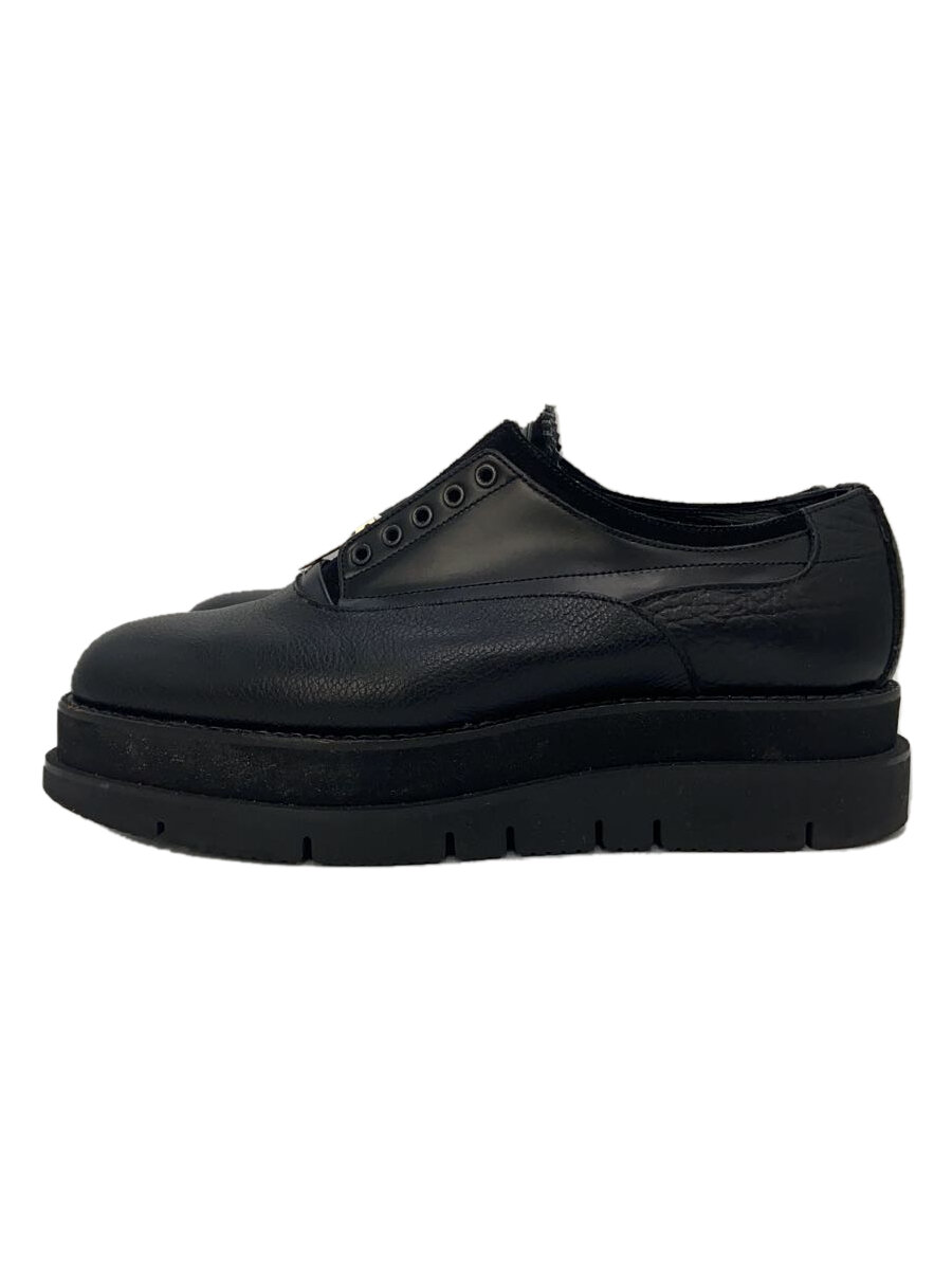 【中古】foot the coacher◆foot the coacher/GLOXI ZIP SHOES/ドレスシューズ/UK7.5/BLK/レザー//【シューズ】