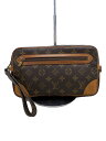 【中古】LOUIS VUITTON◆マルリー・ドラゴンヌGM_モノグラム・キャンバス_BRW/PVC/ブラウン/クラッチバッグ/ポーチ【バッグ】
