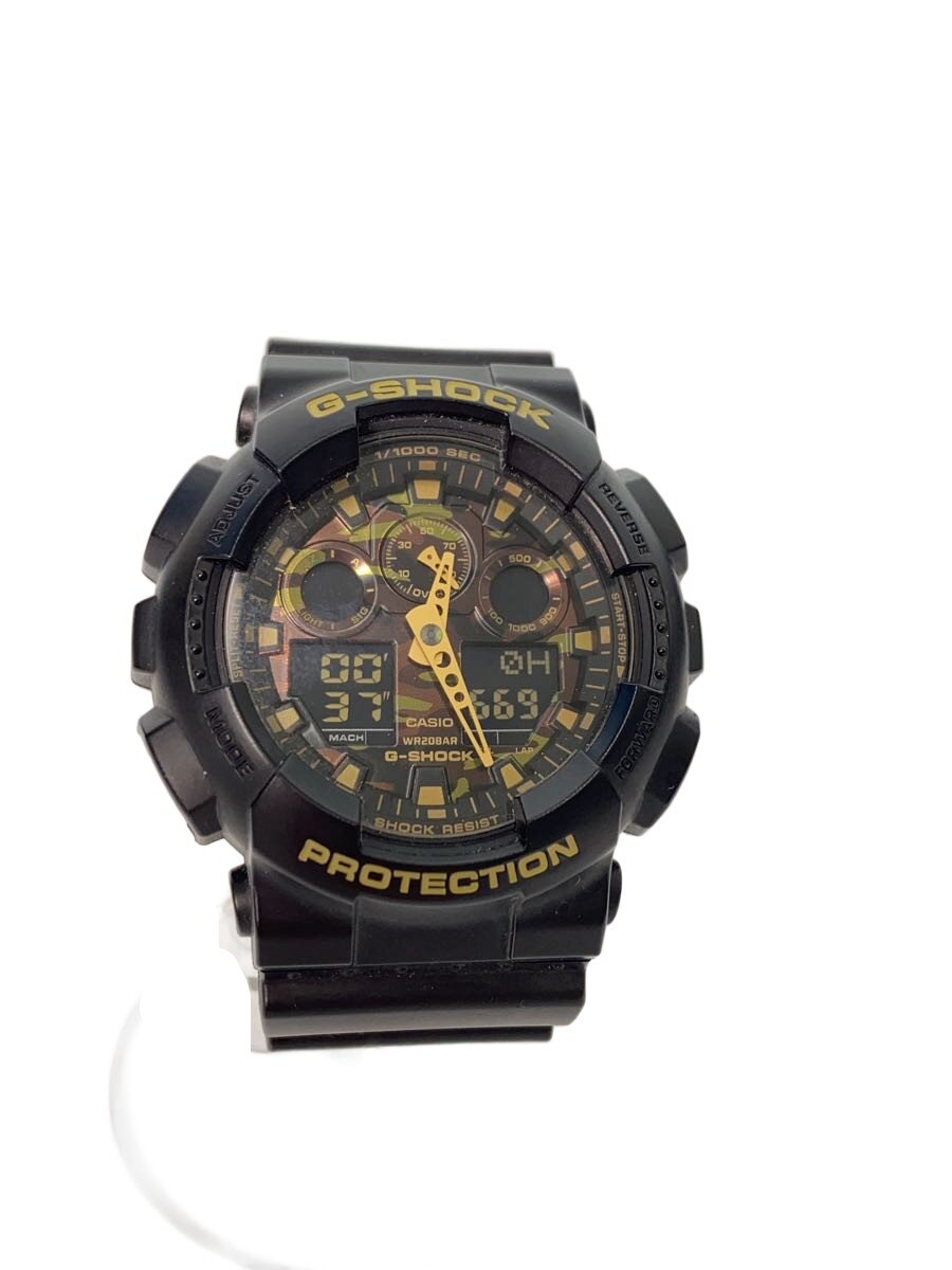 【中古】CASIO◆クォーツ腕時計・G-SHOCK/デジアナ/ラバー/BLK【服飾雑貨他】