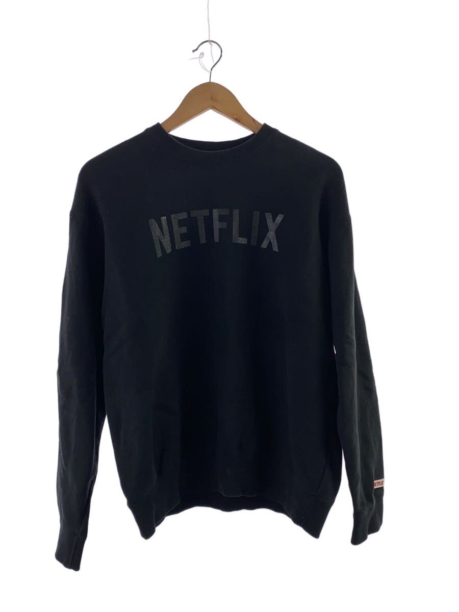 【中古】BEAMS◆NETFLIX/スウェット/M/コットン/BLK/11-13-4340-049【メンズウェア】