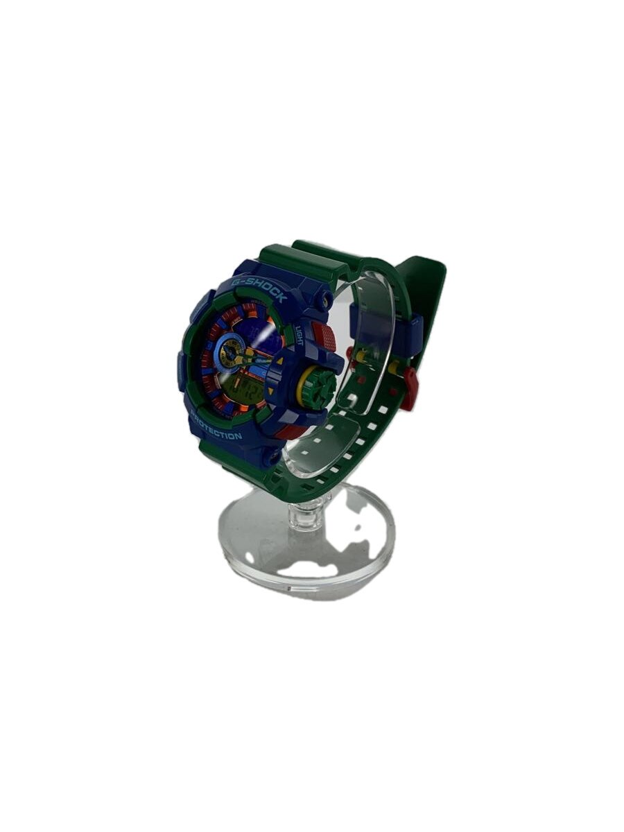 【中古】CASIO◆クォーツ腕時計/デジアナ/ハイパーカラーズ/マルチカラー/GRN/GA-400【服飾雑貨他】