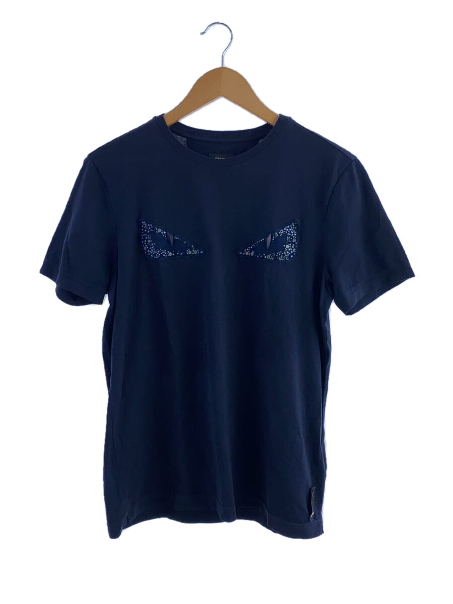 【中古】FENDI◆Tシャツ/M/コットン/NVY/FY0894 A28I【メンズウェア】