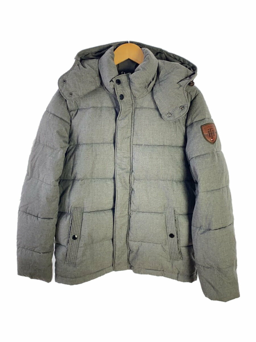 【中古】TOMMY HILFIGER◆ダウンジャケット/M/ポリエステル/GRY/0887866309-043【メンズウェア】