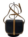 【中古】CELINE◆ショルダーシミ有/オールド/ショルダーバッグ/レザー/BLK/無地【バッグ】(4)