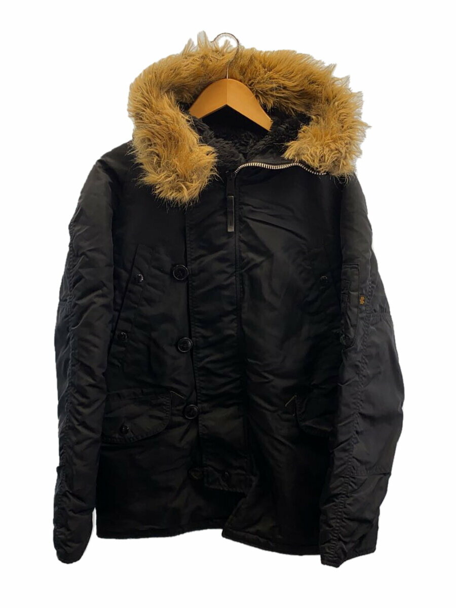 【中古】ALPHA INDUSTRIES◆フライトジャケット/S/ナイロン/BLK/20024-01【メンズウェア】