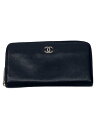 【中古】CHANEL◆長財布/レザー/ブラック/レディース//【服飾雑貨他】