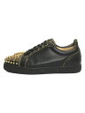 【中古】Christian Louboutin◆JUNIOR ZIP SPIKES FLAT CALF/ローカットスニーカー/40/BLK/1180510【シューズ】(4)