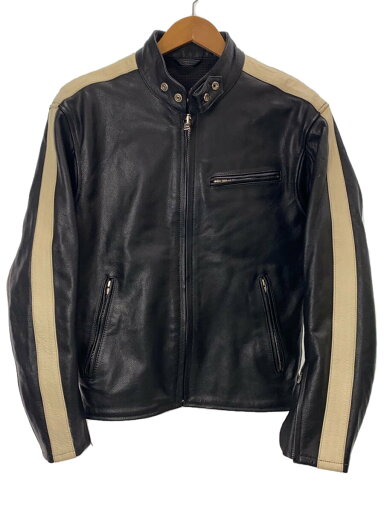 【中古】rookie leathers/シングルライダースジャケット/L/レザー/BLK/無地【メンズウェア】 【中古】rookie leathers/シングルライダースジャケット/L/レザー/BLK/無地【メンズウェア】