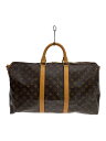 【中古】LOUIS VUITTON◆キーポル・バンドリエール50_モノグラム・キャンバス_BRW/PVC/BRW【バッグ】