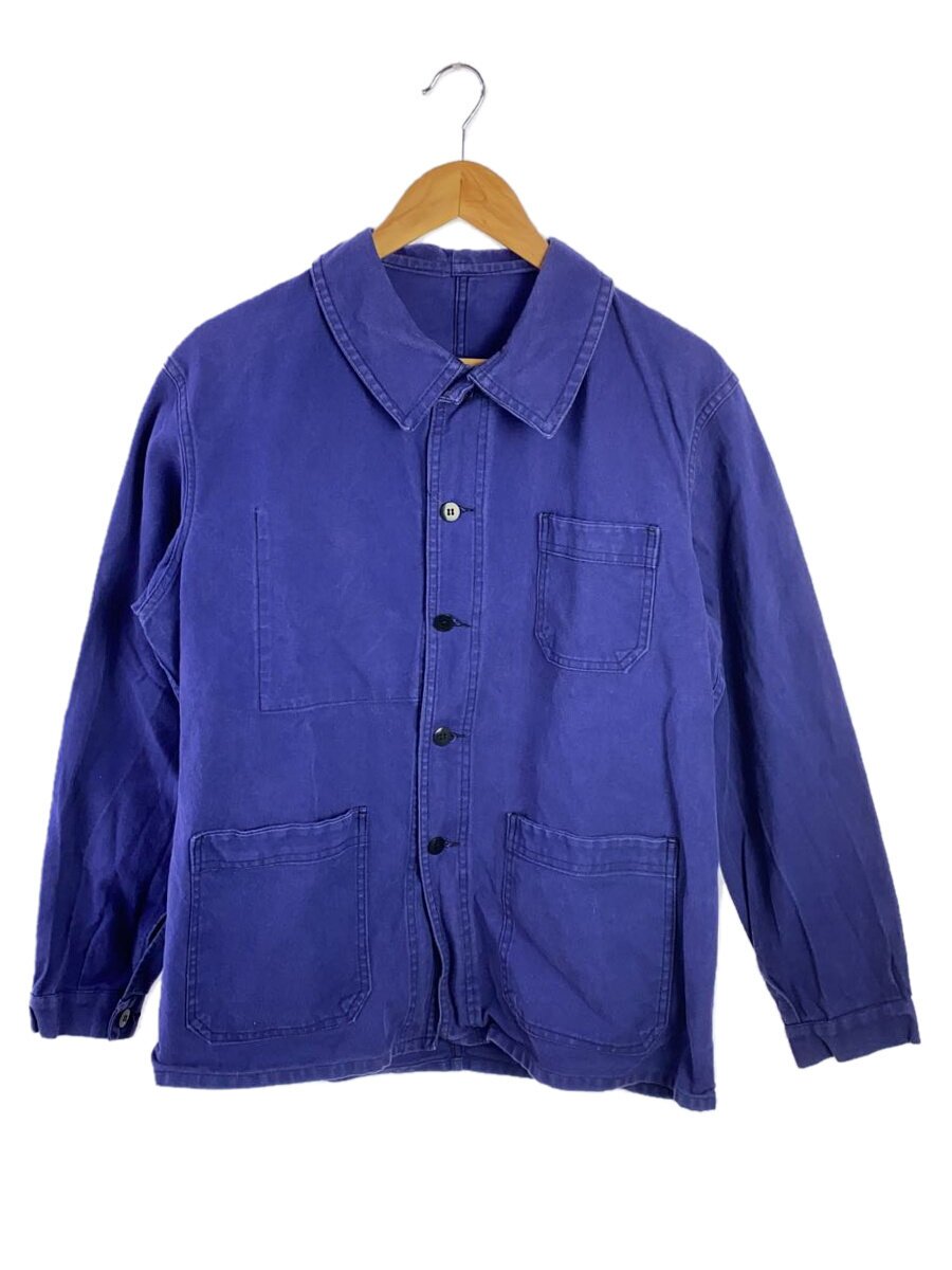 【中古】~70s/Gilras/フレンチワークジャケット/46/コットンツイル/BLU/無地【メンズウェア】